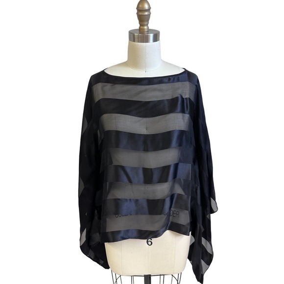 Tanner Black Silk Over Top NWT Perfect for Evening or Prom M/L - Picture 1 of 7